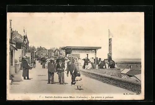 AK Saint-Aubin-sur-Mer, La pierre à poisson