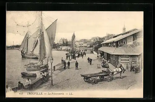 AK Trouville, La Poissonnerie