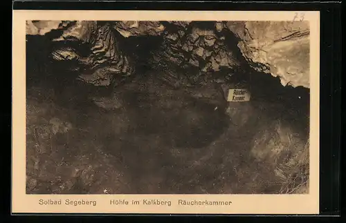 AK Bad Segeberg, Höhle im Kalkberg, Räucherkammer