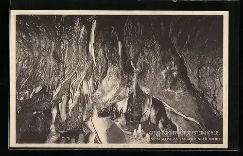 AK Attendorn, Tropfsteinhöhle, Kristallpalast mit Wickinger Nachen, Innenansicht