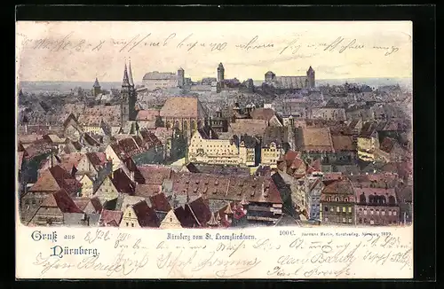 AK Nürnberg, Ansicht vom St. Lorenzkirchturm