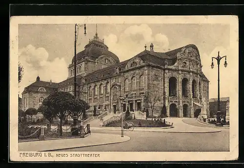 AK Freiburg i. B., Neues Stadttheater