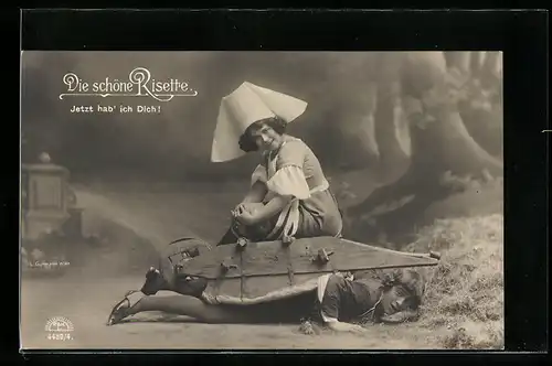 AK Die schöne Risette, Jetzt hab ich Dich!