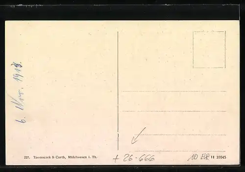 AK Holzhausen, Blick auf Wachsenburg vom Gustav-Freytag aus