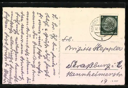 AK Karlsruhe-Durlach, Fechtstrasse, Rittnertstrasse & Ecke Dürrbach- und Passeltstrasse