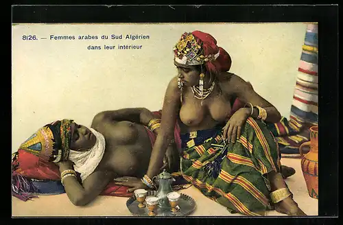 AK Halbnackte Araberinnen aus Algerien