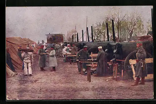 AK Bäcker und Öfen in der Feldbäckerei