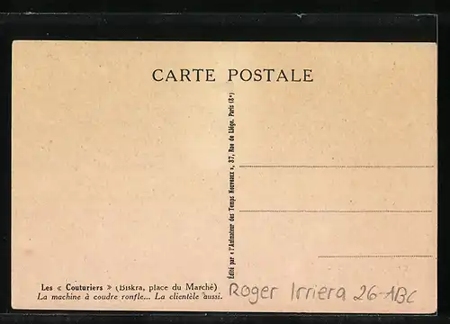 Künstler-AK sign. Roger Irriera: L`Art et l`Afrique, Les Couturiers