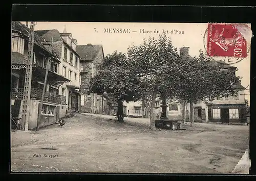 AK Meyssac, Place du Jet d`Eau