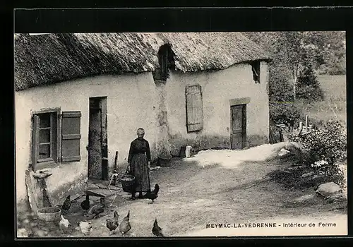 AK Meymac-la-Vedrenne, Intérieur de Ferme