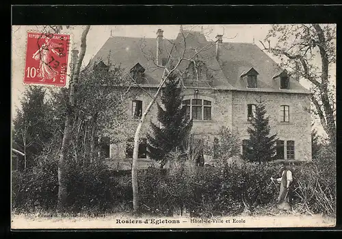 AK Rosiers-d`Egletons, Hotel-de-Ville et Ecole