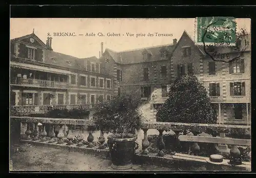 AK Brignac, Asile Ch. Gobert, Vue prise des Terrasses