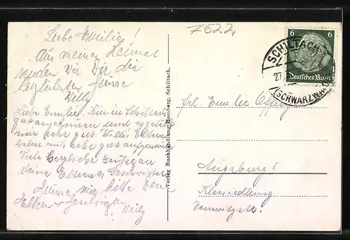 AK Schiltach / Schwarzwald, Strassenpartie