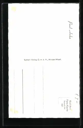 AK Musiker Paul Anka in kariertem Jackett