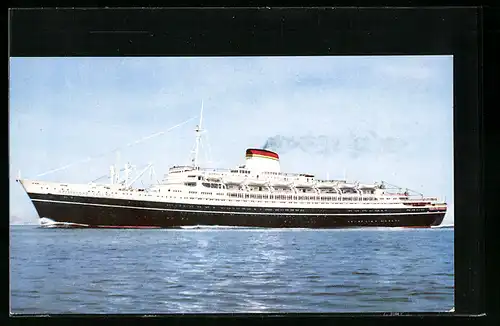 AK Passagierschiff Cristoforo Colombo auf hoher See