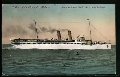 AK Turbinen-Schnelldampfer Kaiser