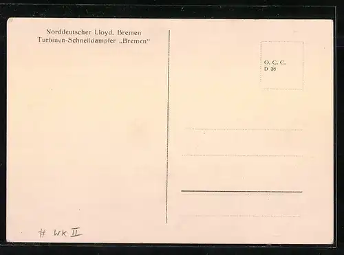 AK Turbinen-Schnelldampfer Bremen