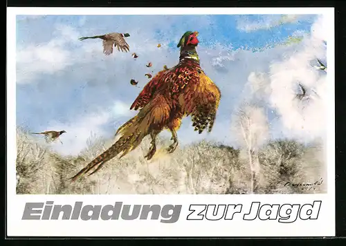 AK Jagdeinladung ins Revier Ellewick-Zwillbrock am 19.11.1983