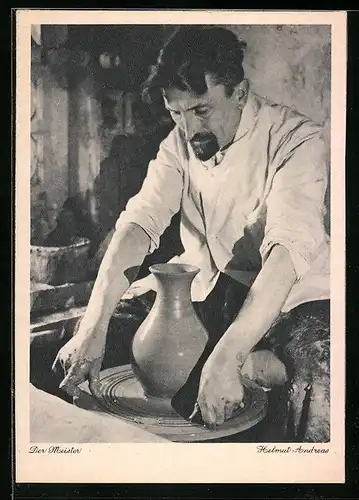AK Töpfer-Meister bei der Herstellung einer Vase