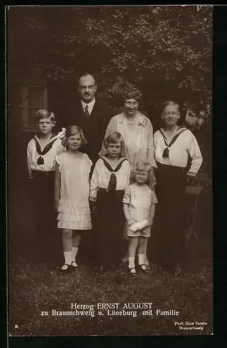 AK Herzog Ernst August zu Braunschweig und Lüneburg mit Familie