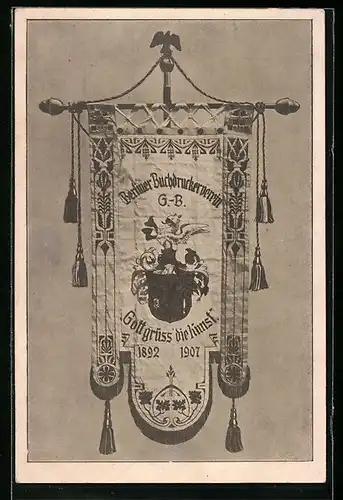 AK Berliner Buchdruckverein, Bannerweihe 1907