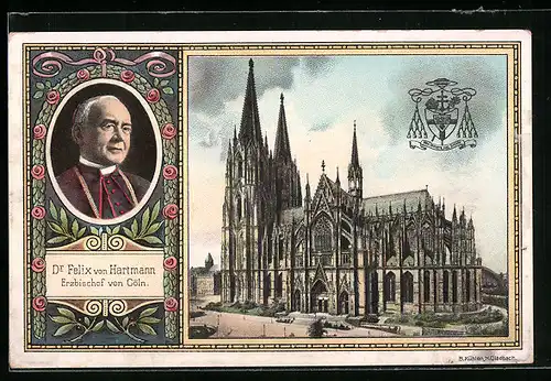 AK Dr. Felix von Hartmann, Erzbischof v. Köln, Dom