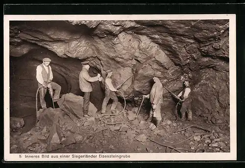 AK Bild aus einer Siegerländer Eisensteingrube