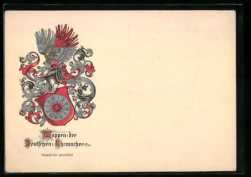 AK Wappen der deutschen Uhrmacher