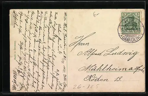 Künstler-AK Willi Scheuermann: Wasserratte im selbstgebauten Boot Möve