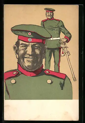 AK Der Schwalanscher, feldgrauer Soldat der Kavallerie