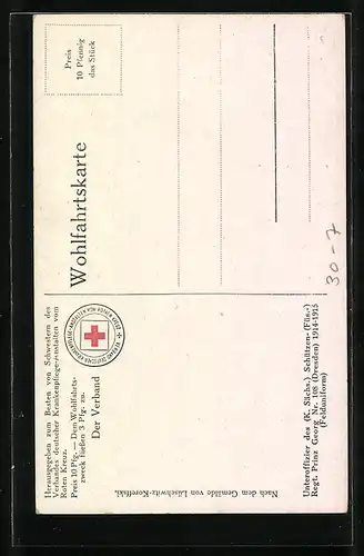 Künstler-AK Unteroffizier des Schützen-Regiments Prinz Georg Nr.108 in Uniform