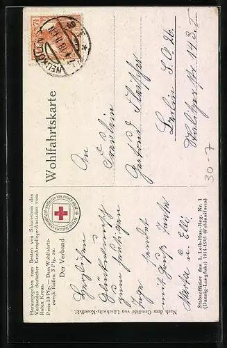 Künstler-AK Staboffizier des 1. Leib.-Hus.-Rgts. Nr. 1 in Felduniform, Totenkopfhusar