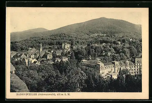 AK Badenweiler /Schwarzwald, Panoramaansicht des Ortes