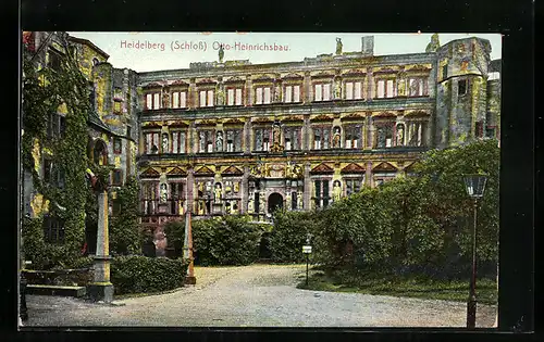 AK Heidelberg, Schloss, Otto-Heinrichsbau