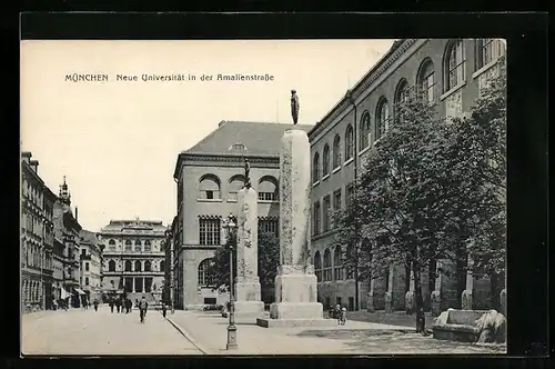 AK München, Neue Universität in der Amalienstrasse