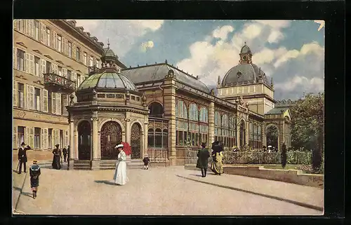 Künstler-AK Wiesbaden, Am Kochbrunnen