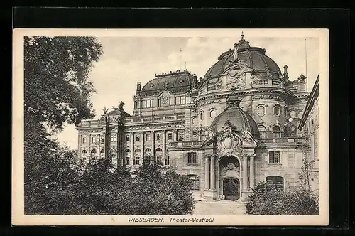 AK Wiesbaden, Theater-Vestibül