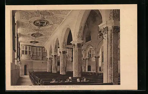 AK Waldsee, Inneres der Stadtkirche St. Peter