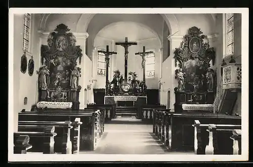 AK Wurzach, Wallfahrtskirche Gottesberg, Innenansicht