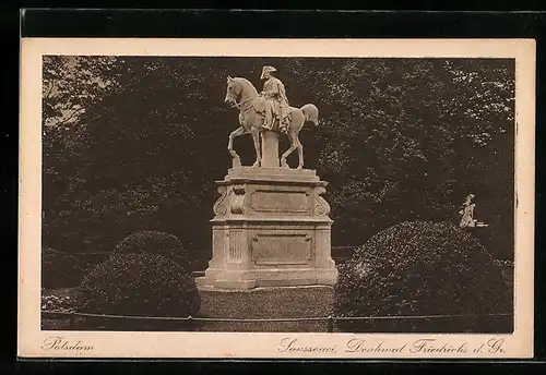 AK Potsdam, Sanssouci, Denkmal Friedrich des Grossen