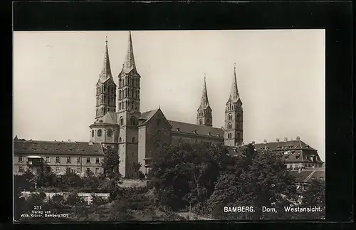 AK Bamberg, Westansicht des Dom's