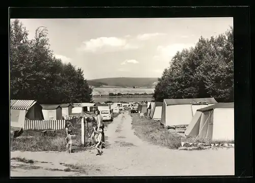 AK Hohenfelden bei Erfurt, Campingplatz am Stausee