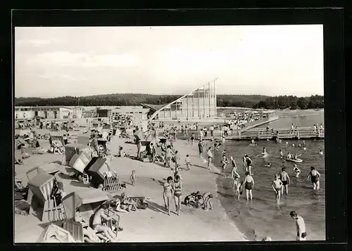 AK Hohenfelden bei Erfurt, Badegäste am Stausee