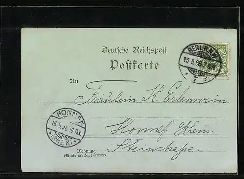 Mondschein-AK Berlin, Partie am Palais Kaiser Wilhelm