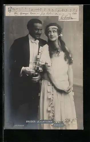 AK Bruder Leichtsinn, Sänger Herold und Russka, Operette