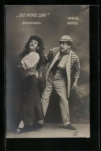 AK Operette Die arme Lori, Schauspieler beim Apachentanz