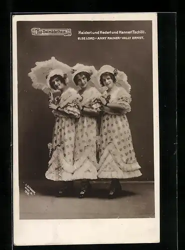 AK Das Dreimäderlhaus mit Else Lord, Anny Rainer und Vally Ernst