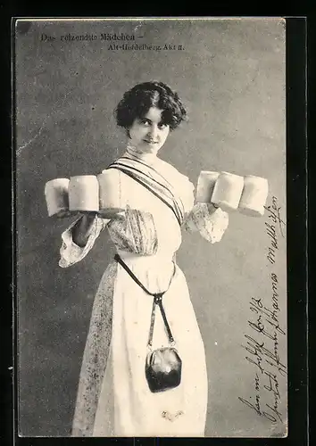 AK Das reizendste Mädchen, Alt-Heidelberg, Akt II., Operette