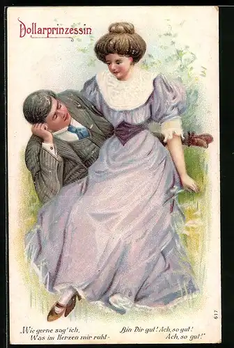 Künstler-AK Operette Dollarprinzessin, Wie gerne sag ich was im Herzen mir ruht...