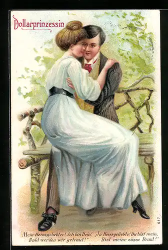 Künstler-AK Operette Dollarprinzessin, Mein Heissgeliebter, Ich bin Dein, Bald werden wir getraut...
